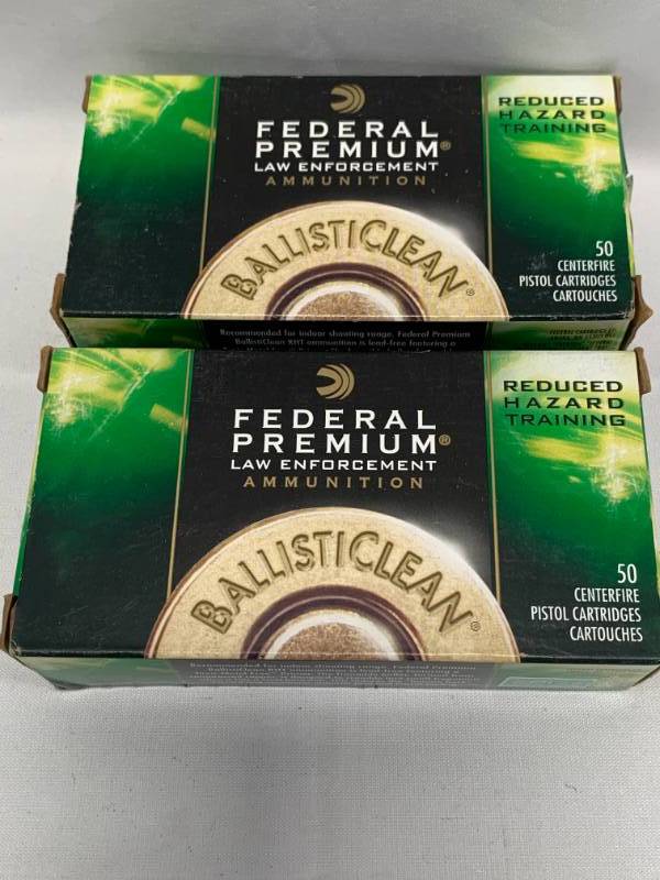 lot 4 image: 100 Rounds 9mm Federal Premium Ammo Ammunition