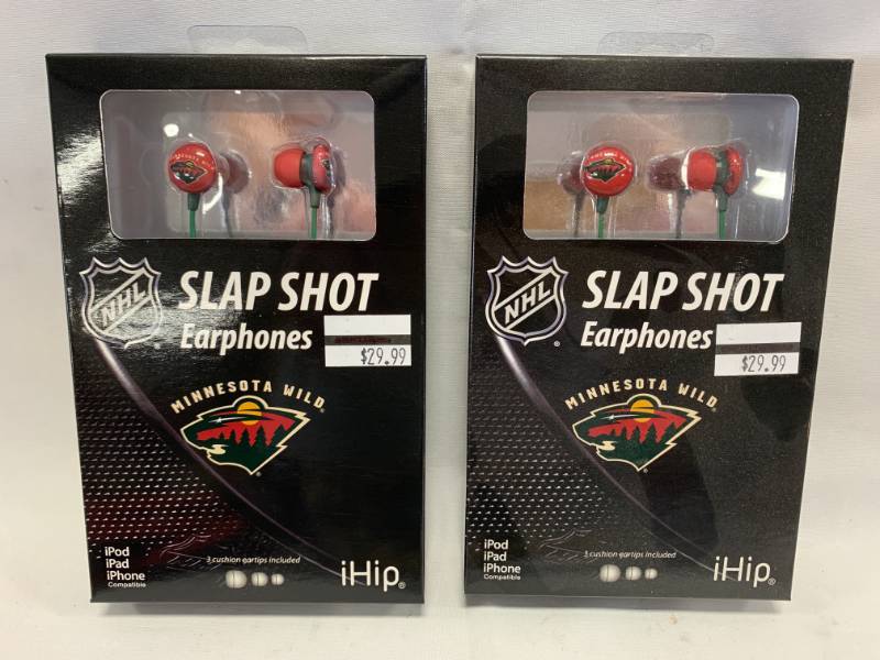 lot 10 image: Lot of 2 Minnesota Wild Earphones New