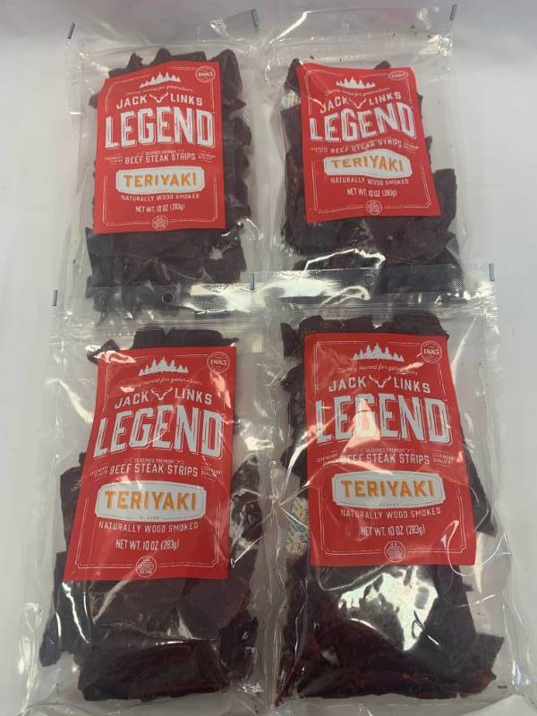 lot 35 image: 4 Bags 10oz Jack Link Legend Beef Jerky
