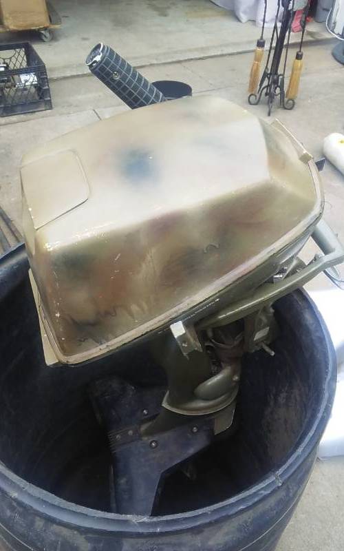 lot 33 image: Vintage (1976 6-HP ) Johnson Outboard Motor GR-740, J3944807