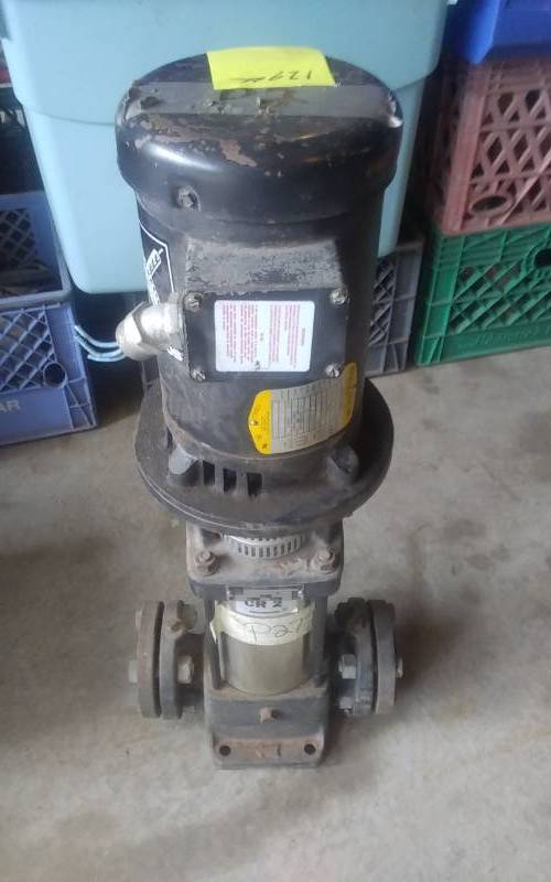 lot 36 image: Baldor 3-Phase 3HP Motor On Grundfos CR2 Pump