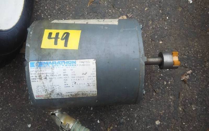 lot 49 image: Marathon 12 HP Electric Motor