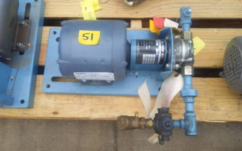 lot 51 image: A.O.Smith 12 HP Electric Motor With Johnzinc Oil Pump