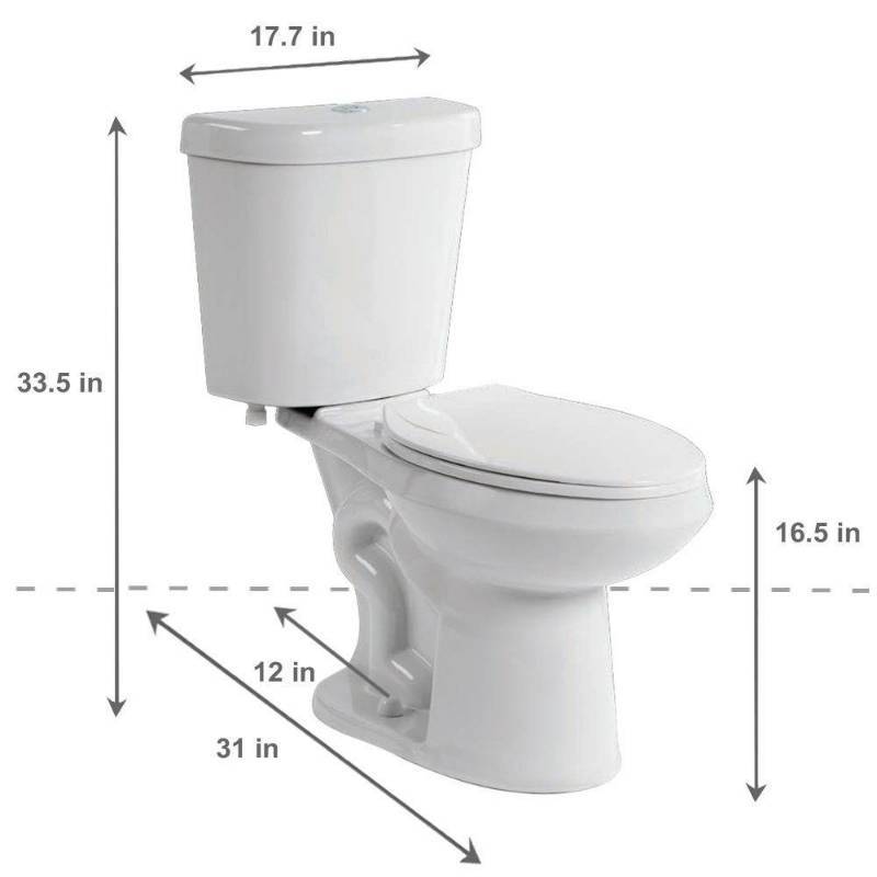 lot 24 image: Glacier Bay 2-piece 1.1 GPF1.6 GPF High Efficiency Dual Flush Complete Elongated Toilet in White, Seat Included