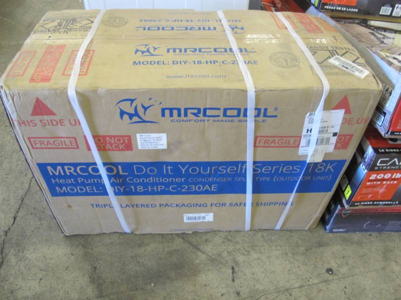 lot 34 image: MrCool 18,000 BTU DIY 2nd Gen Enhanced Wall-Mounted Single Zone Ductless Mini Split Outdoor Unit DIY18HPC230AE