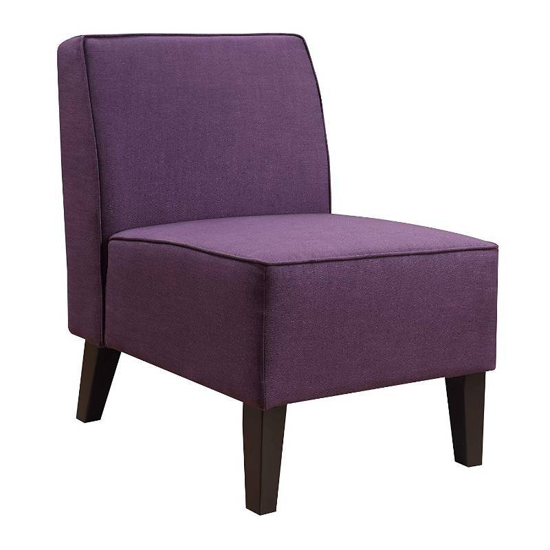 lot 17 image: Pair of Pulaski 156DS-D027004-214 BlackBerry Purple, 24.00 W x 28.70 D x 32.00 H Slipper Accent Chair - NEW in Box