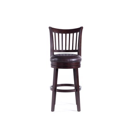 lot 39 image: Home Fare Spencer 30 inch Wood Swivel Barstool