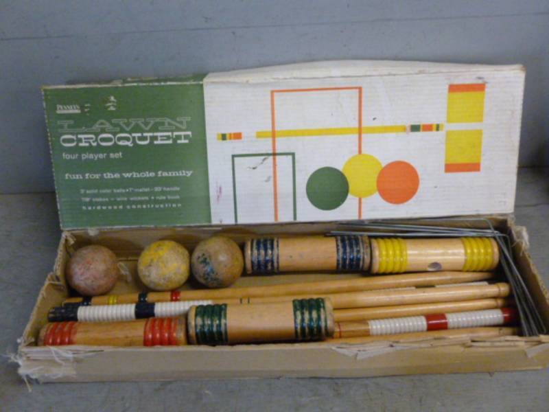 lot 76 image: Vintage Croquet Set