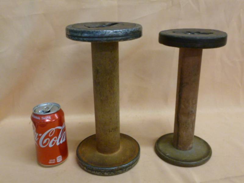 lot 102 image: Antique Wooden Spools