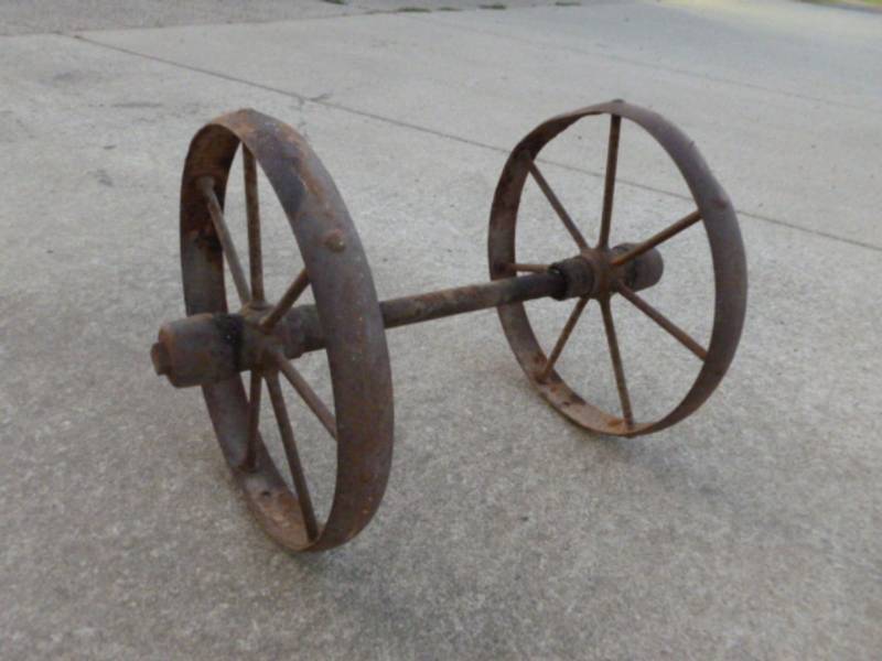 lot 105 image: Antique Steel Wheels