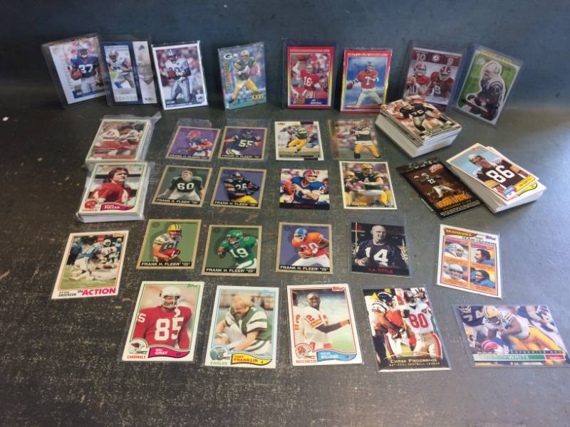 lot 7 image: Football Card Collection with Montana, Favre, Elway, Sanders and More