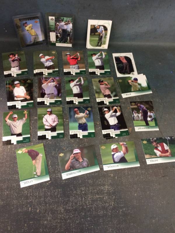 lot 80 image: PGA Upper Deck Gold Cards with Tiger Woods