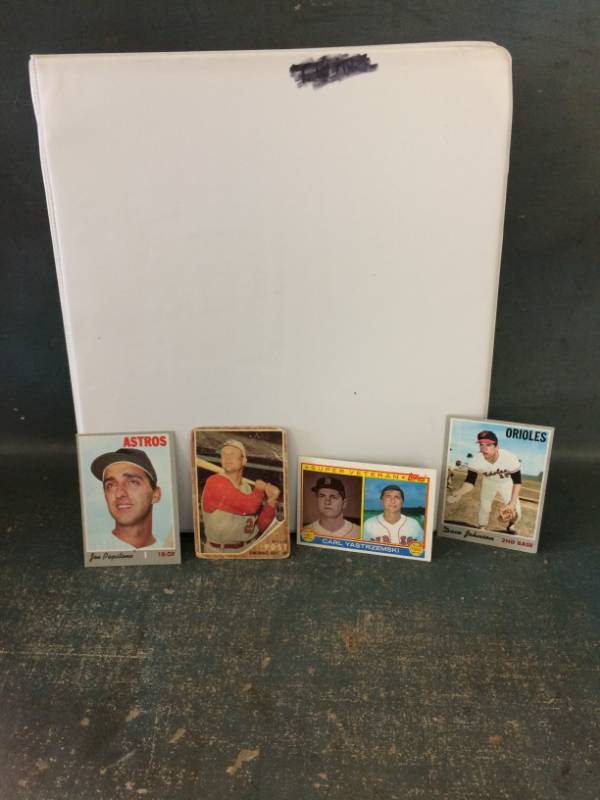 lot 86 image: Binder of Baseball Cards 1950s-2000s with Pepitone, Davey Johnson, Carew, Yaz and More