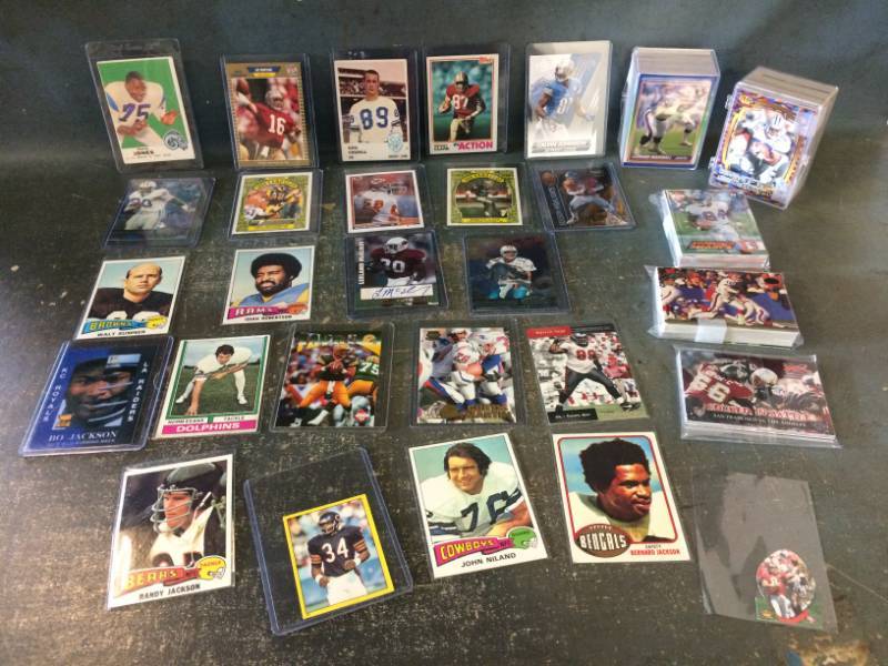 lot 92 image: Football Card Collection with Vintage Deacon Jones, Walter Payton, Autographs and More