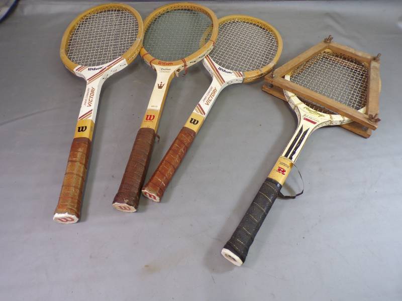lot 56 image: Vintage Tennis Rackets