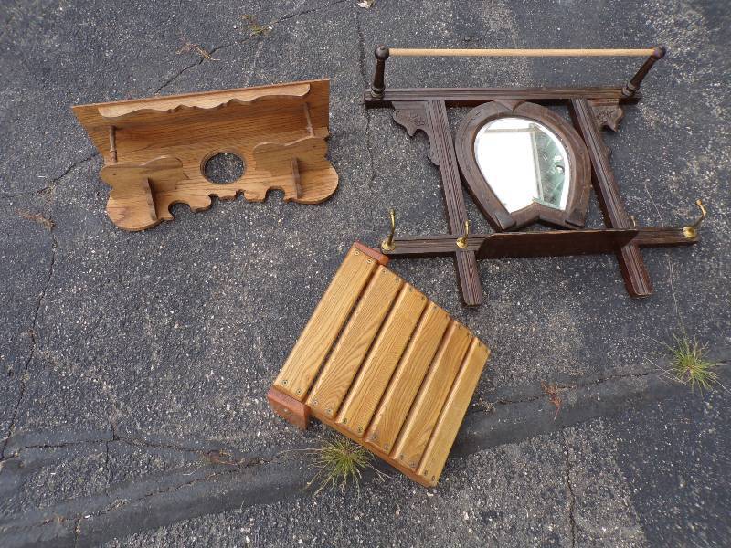 lot 155 image: Vintage wood Shelves