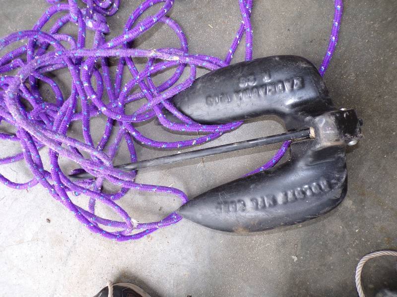 lot 168 image: River Boat Anchor with rope