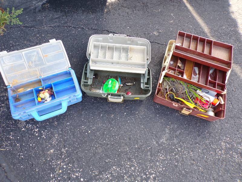 lot 208 image: 3 Tackle Boxed with Tackle