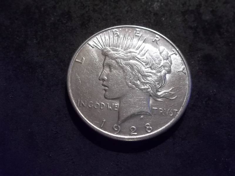 1928 S Silver Peace Dollar