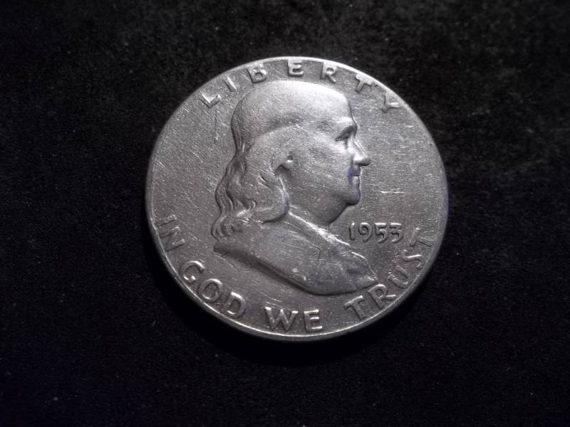 1953 S Franklin Half Dollar