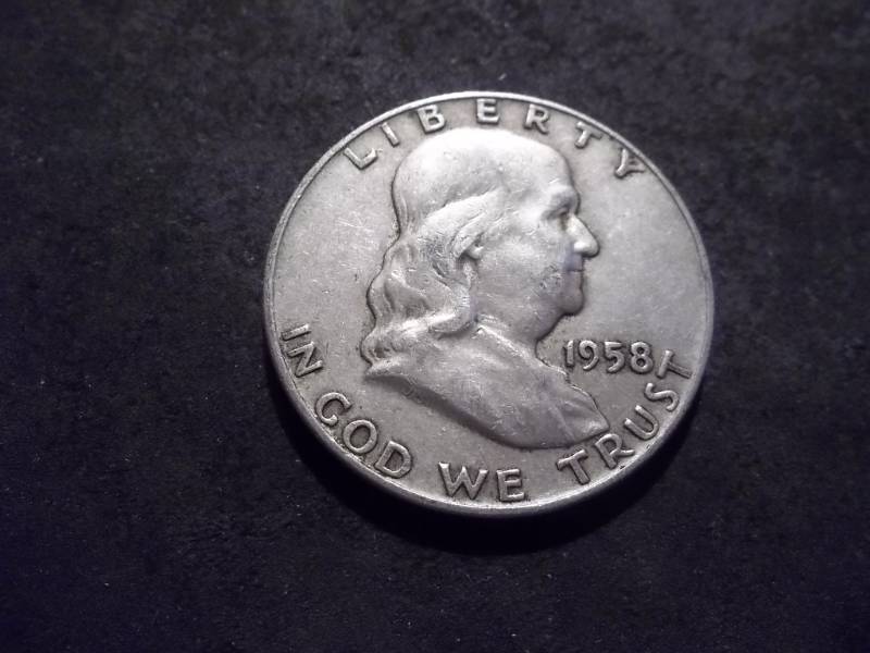 1958 D  Franklin Half Dollar