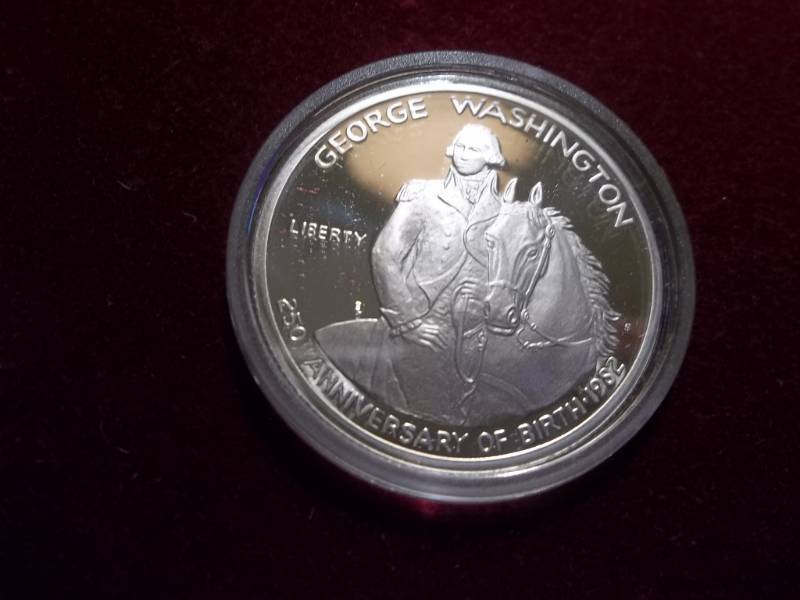 George Washington 250th Birthday Commemorative Silver Proof Half Dollar