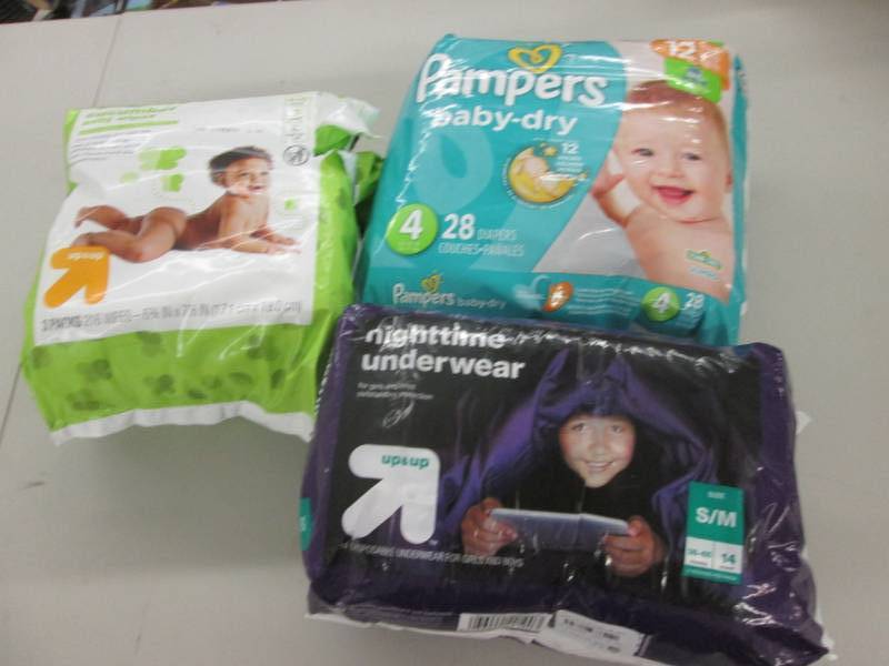 lot 11 image: Diapers, Underwear, Wipes...