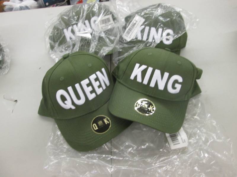lot 24 image: Lot of 3 Pair KingQueen Caps...