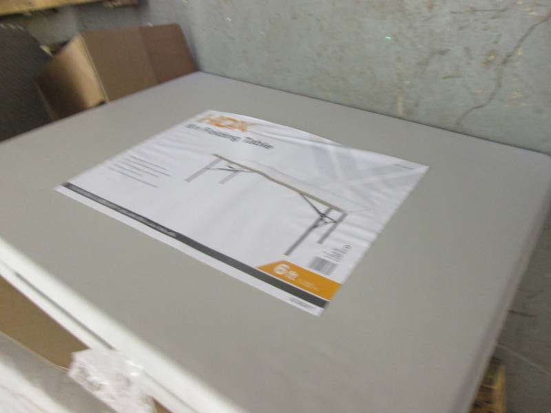 lot 156 image: HDX 6 ft. Earth Tan Folding Resin T...