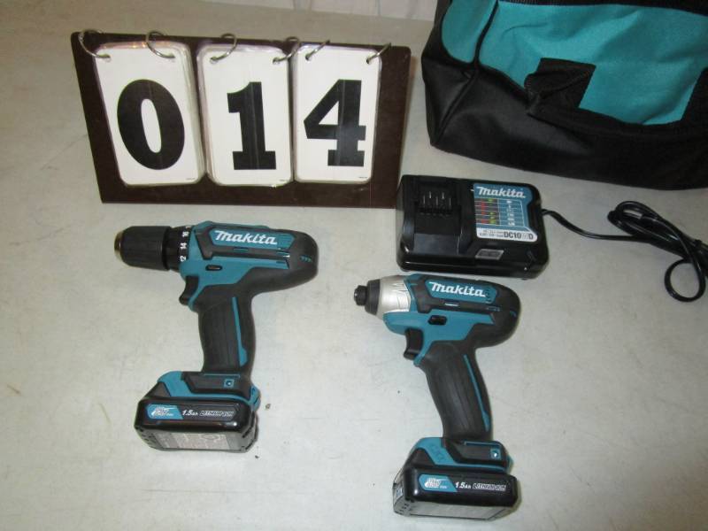 lot 14 image: Makita 2pc Combo Kit DriverDrill