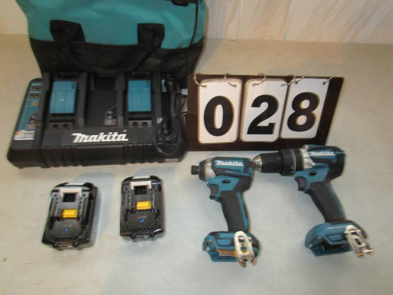 lot 28 image: Makita 2pc Combo Kit DriverDrill
