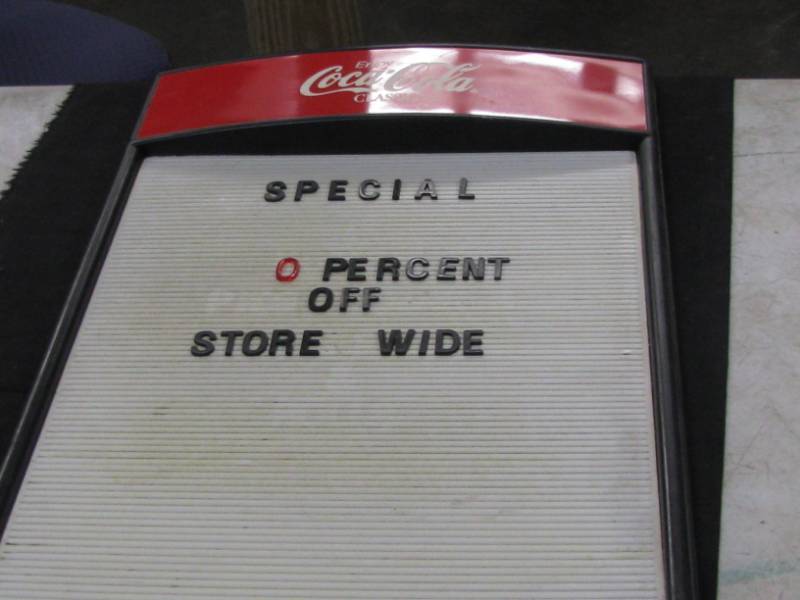 lot 51 image: Coca Cola Menu Board