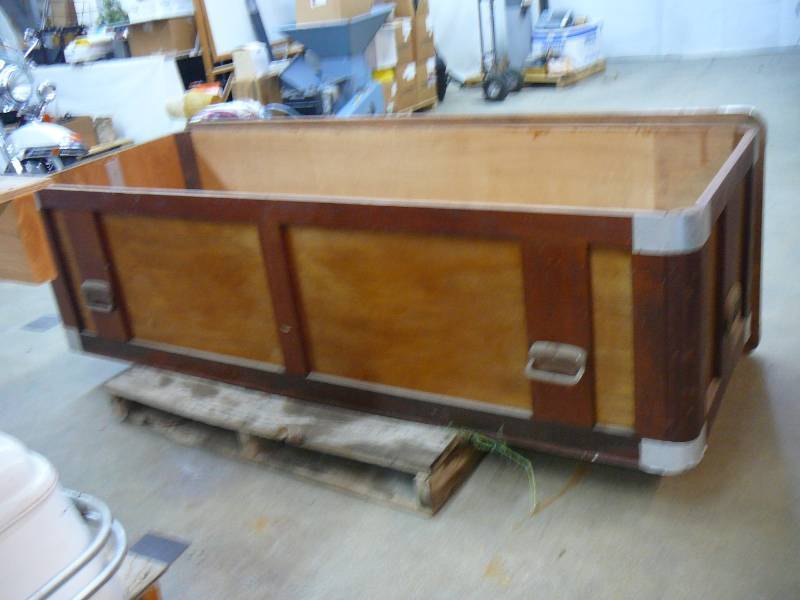 1956 Wooden Shipping Coffin