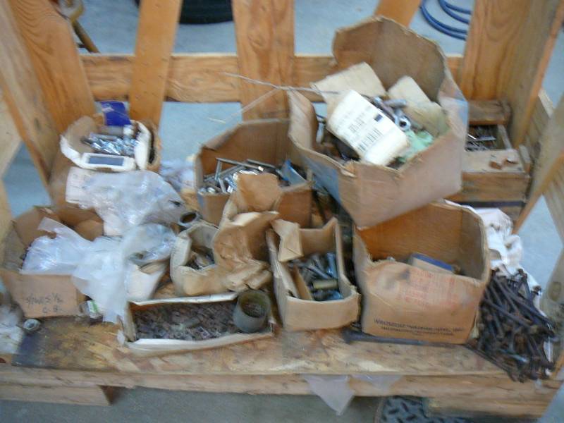 Lot Of Bolts, Carriage Bolts, Screws, Nails, & Hardware