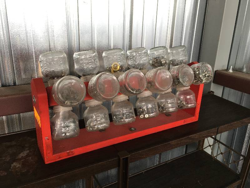 lot 68 image: Nuts,Bolts, & Misc Storage Jars