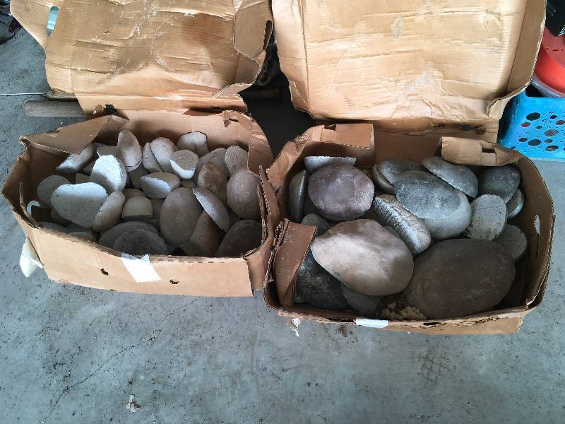 lot 159 image: Two Boxes Of YardLawn Rocks