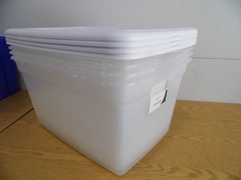Lot of 4 Clear Totes