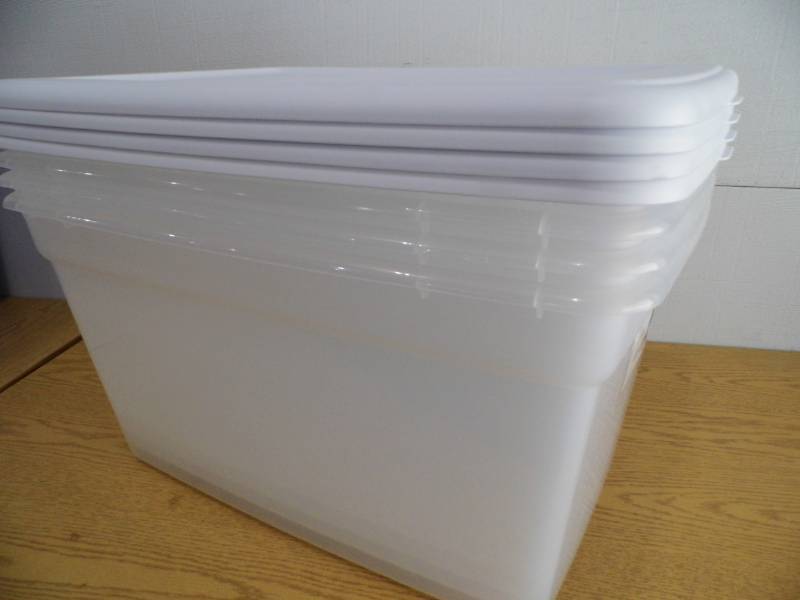 Lot of 4 Clear Totes