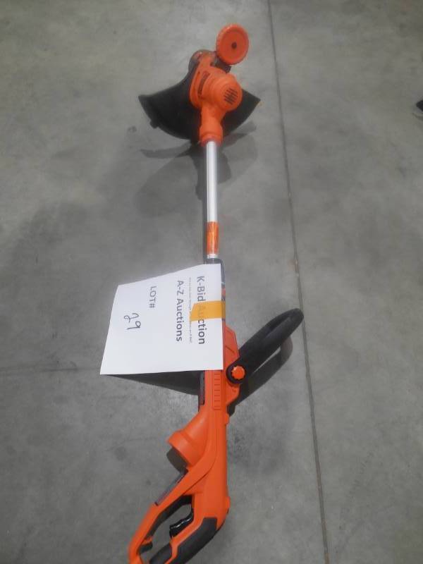 lot 29 image: BLACKDECKER 14 in. 6.5-Amp Corded Electric Straight Shaft Single Line 2-in-1 String Grass TrimmerLawn Edger