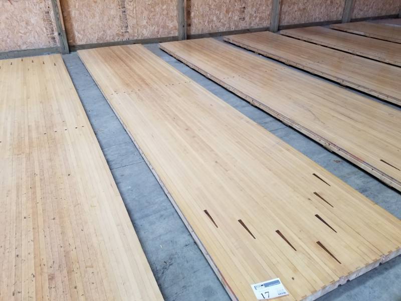 lot 17 image: Maple Wood Bowling Alley Wood Flooring