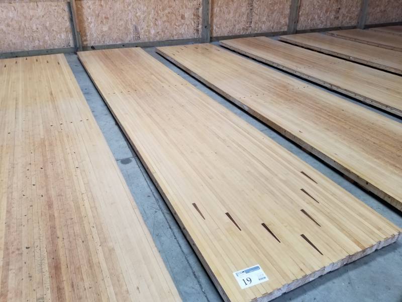 lot 19 image: Maple Wood Bowling Alley Wood Flooring