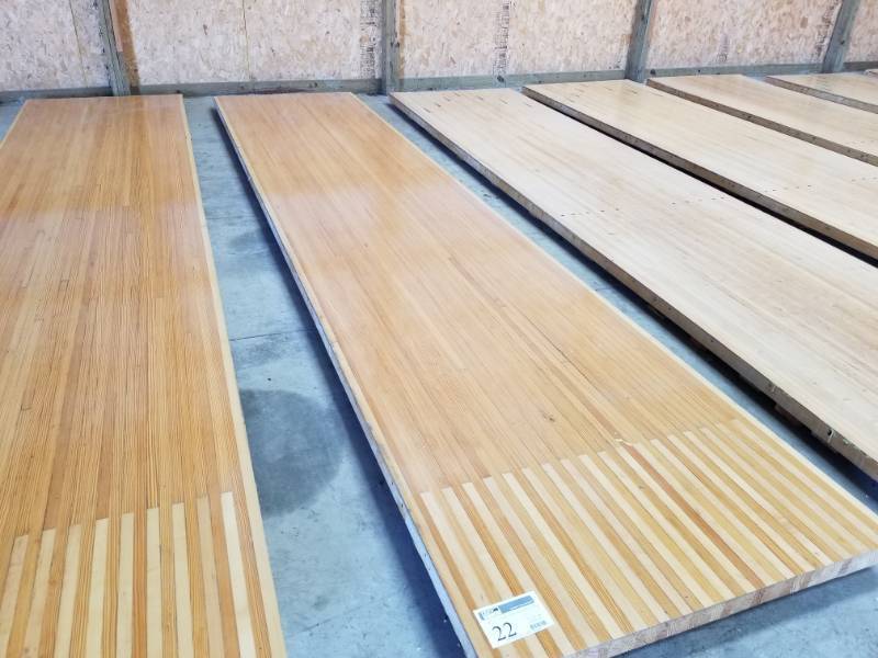 lot 22 image: Pine Wood Bowling Alley Wood Flooring