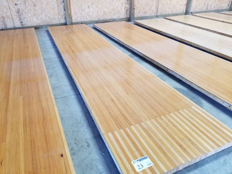 lot 23 image: Pine Wood Bowling Alley Wood Flooring