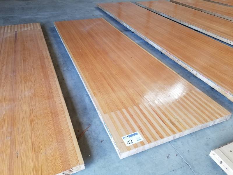 lot 42 image: Pine Wood Bowling Alley Wood Flooring