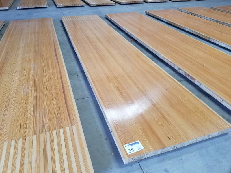 lot 38 image: Pine Wood Bowling Alley Wood Flooring
