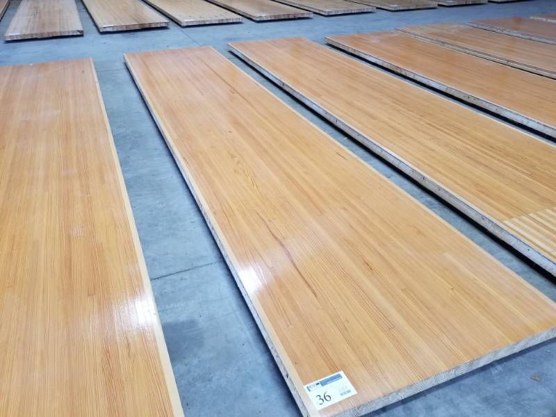 lot 36 image: Pine Wood Bowling Alley Wood Flooring