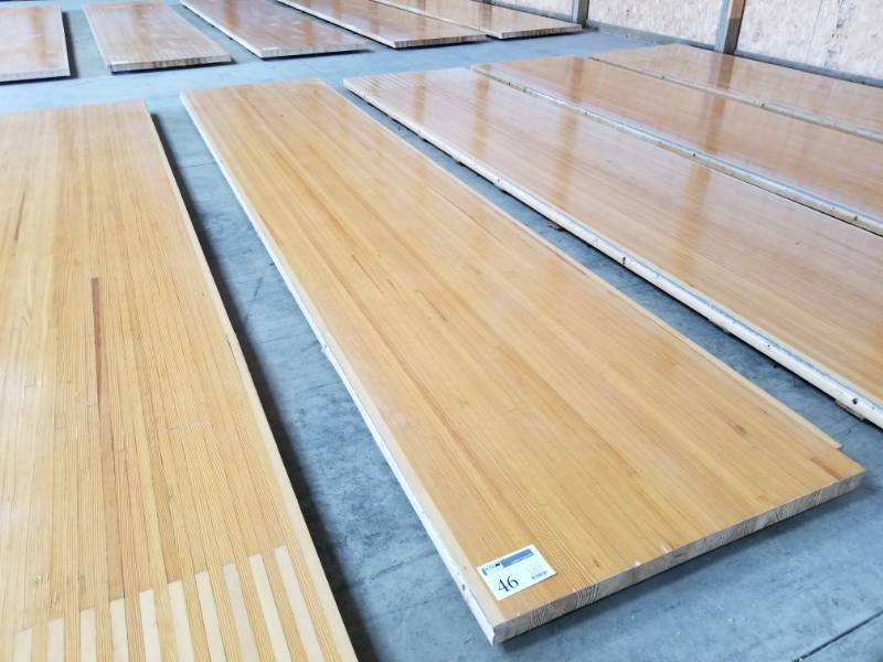 lot 46 image: Pine Wood Bowling Alley Wood Flooring