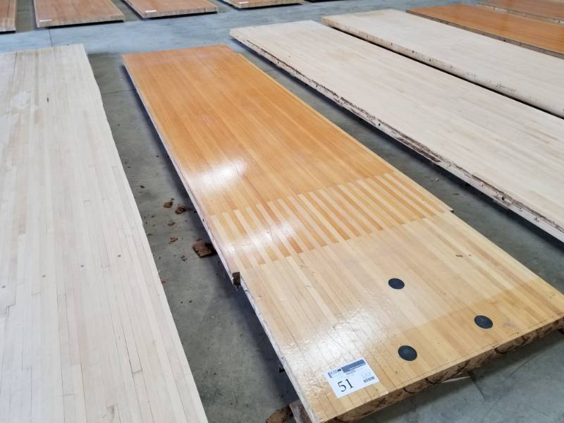 lot 51 image: Pine Wood Bowling Alley Wood Flooring