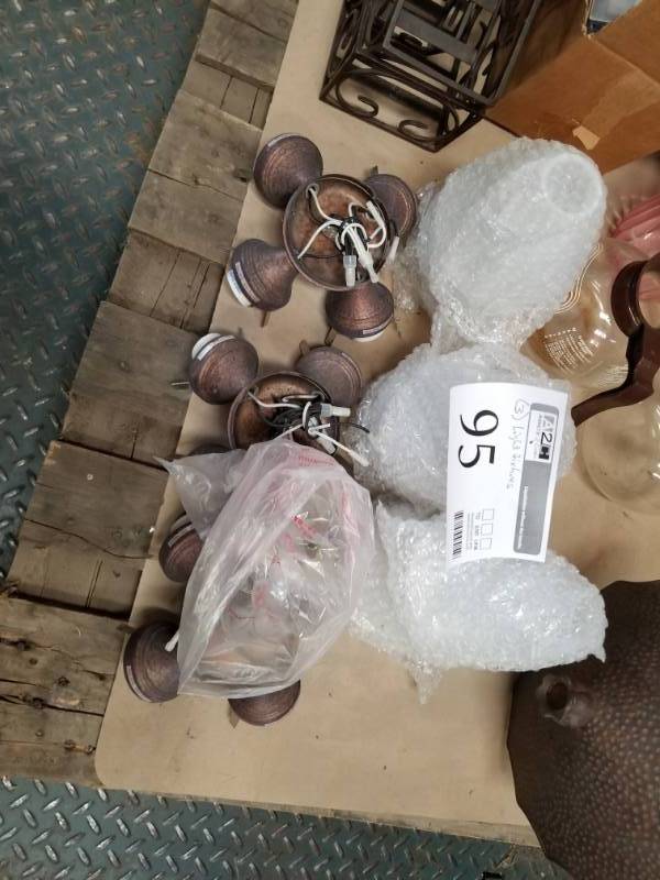 lot 95 image: Lot of (3) Matching Light Fixtures