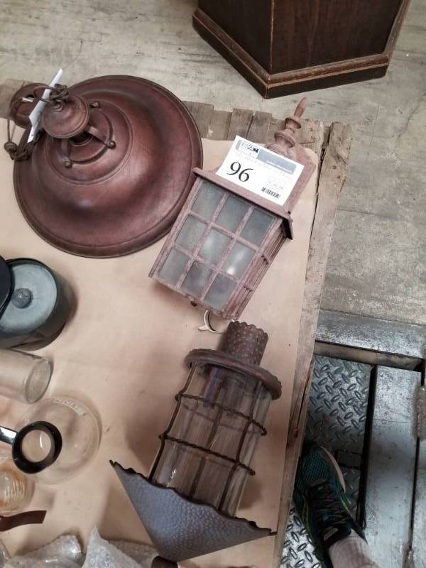 lot 96 image: Lot of (2) Outdoor Light Fixtures